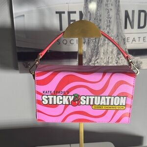 Kate Spade Cherry Chewing Gum Clutch in Pink and Red